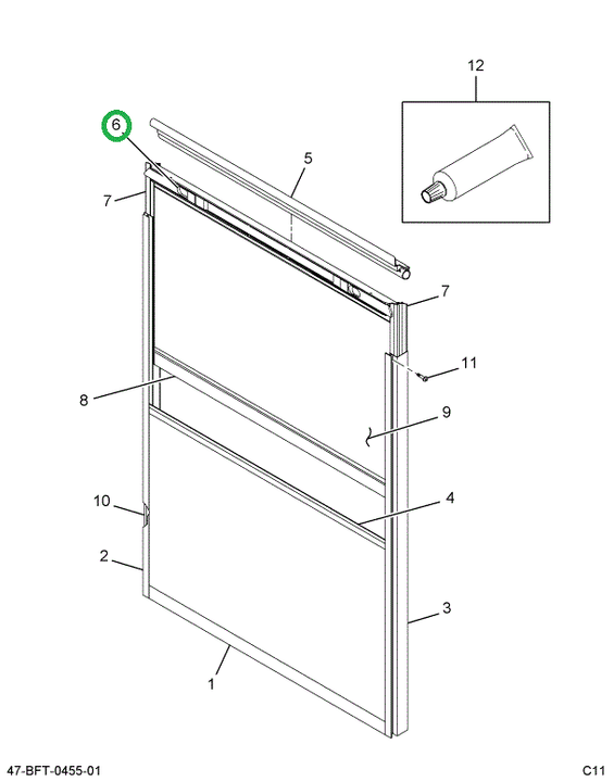 2234045C1 Extrusion, Aluminum Window Sli
