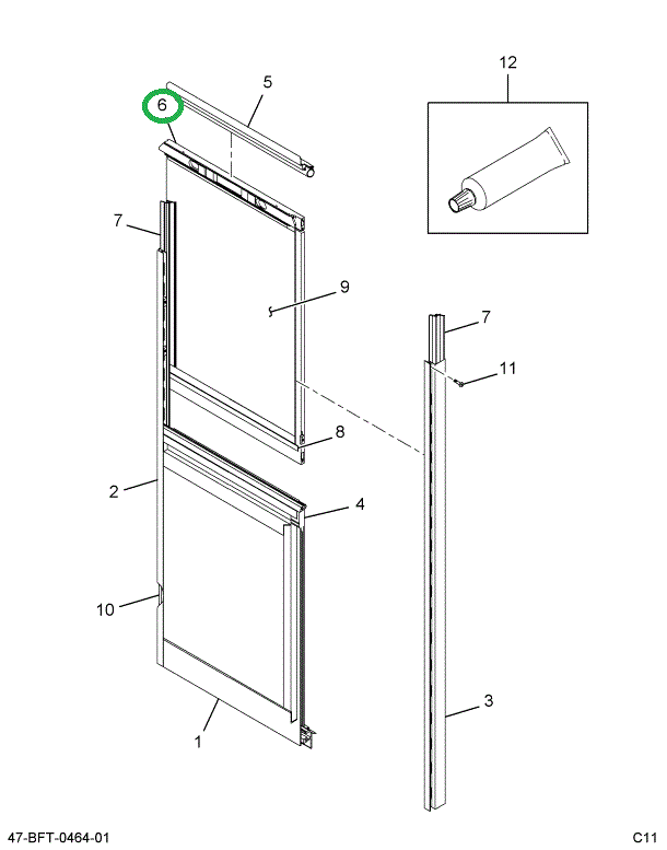 2234047C1 EXTRUSION  ALUMINUM  WDO SLIDI