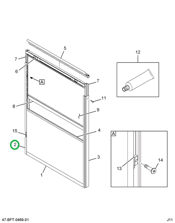 2234060C1 EXTRUSION  ALUMINUM  WDO FIXED