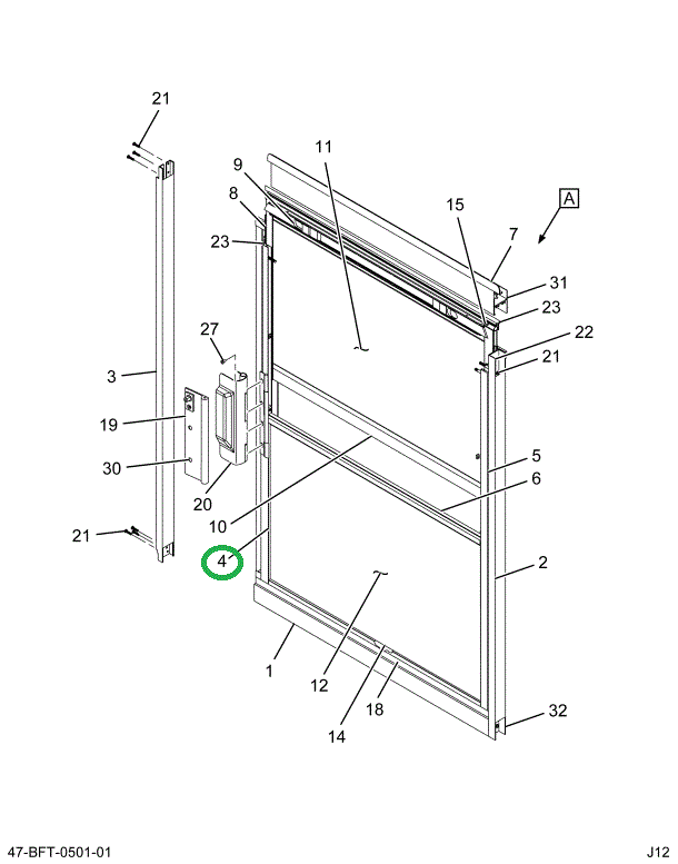 2234065C1 Extrusion, Aluminum, Vertical