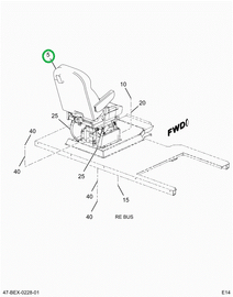 2234764C91 SEAT DRVR 42 PREV BK W/OR BEL