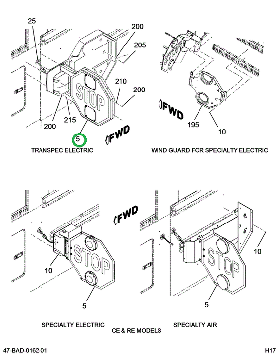 2234791C91 ARM  STOP ELEC RR HI INT W/STR