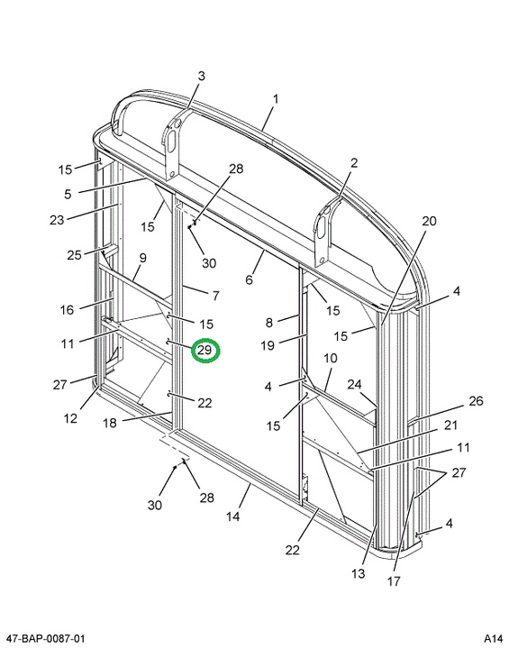2234869C2 Support, Gusset 20 X 9.5