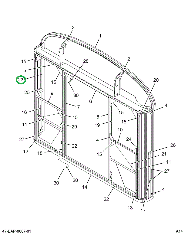 2234883C1 Post L Rear Fr