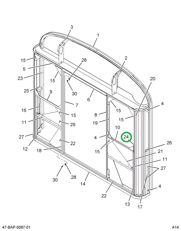 2234884C1 Post R Rear Fr