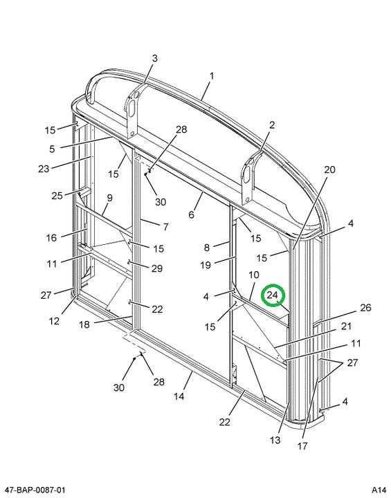 2234884C1 Post R Rear Fr