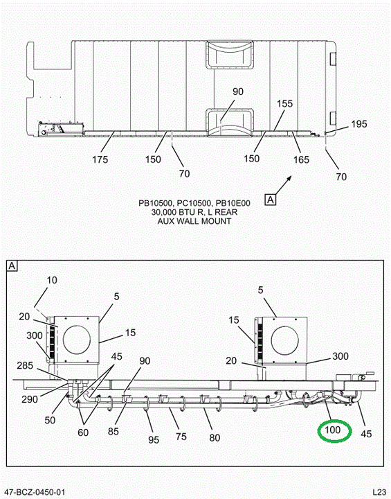 2235518C91 Harness R Auxiliary Heater, Re