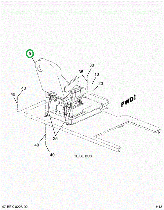 2235535C92 Seat, Driver Natl Sca 42 Vnl B