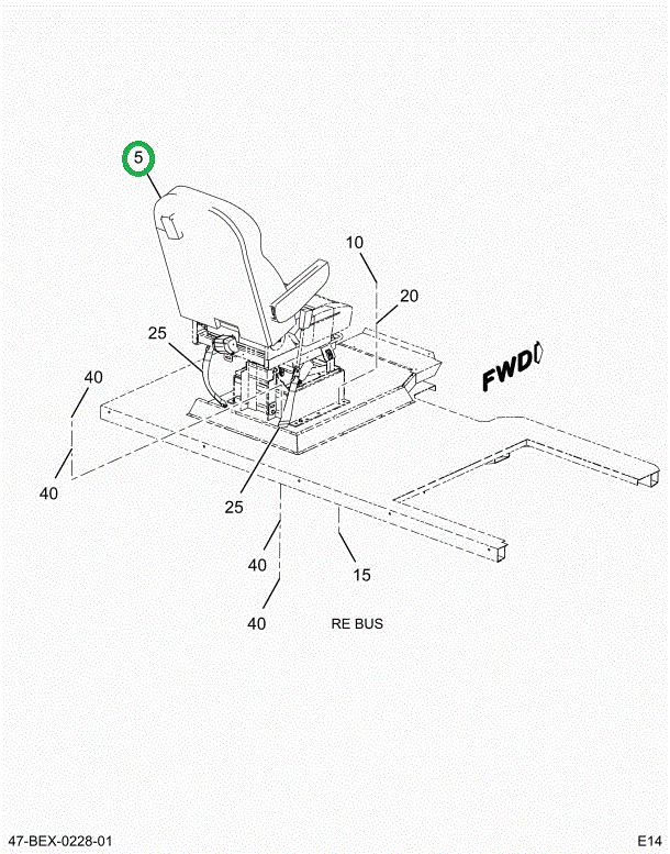2235735C92 Seat Driver Natl Ds 42 Kvr Bn