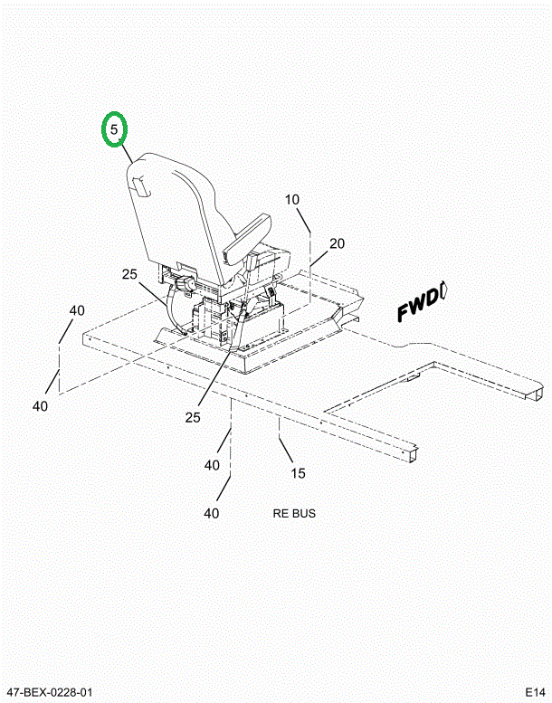 2235797C91 Seat Driver Nat Air 42 Vnl Bl