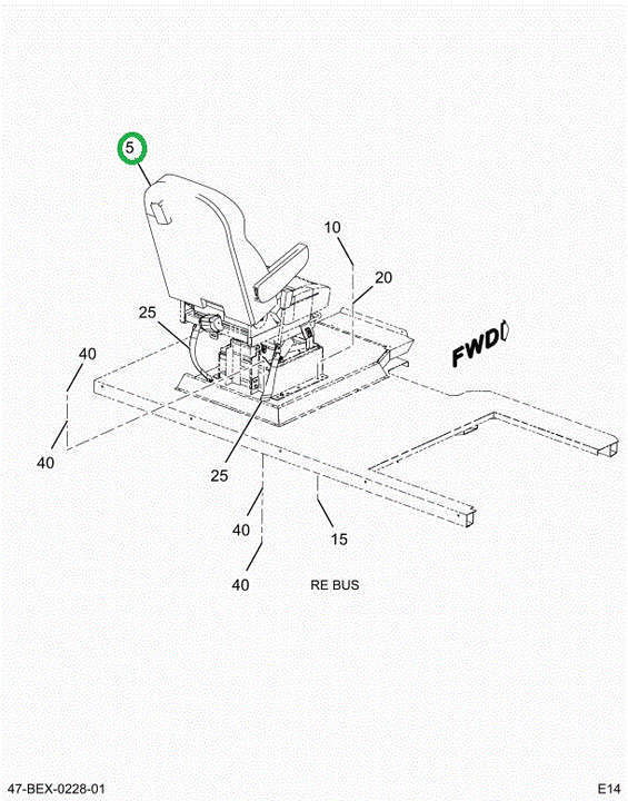 2235807C92 Seat Driver Nat Air 52 Vnl Bn