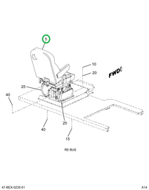 2235829C92 Seat Driver Natl Air 42 Pvl Bl