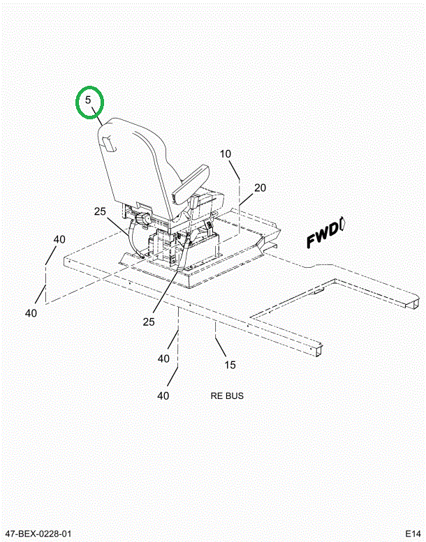 2235855C92 Seat Driver Nat Air 42 Kvr Bn