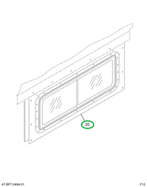 2236899C91 Window, Oval Assembly 2 Bow Fu