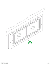 2236900C91 Window, Oval Assembly 2 Bow Fu