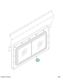 2236901C91 Window, Oval Assembly 2 Bow Fu