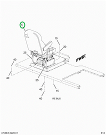 2237279C91 Seat 42 Vnl Bn W/ci Or Bt Ftmn