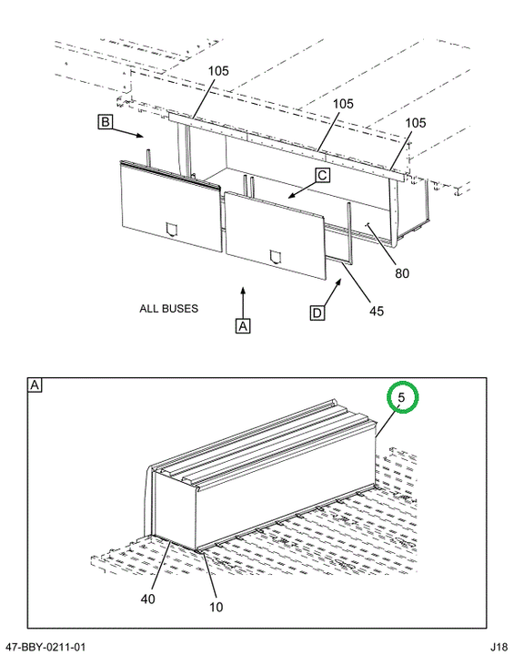 2237311C91 Box, Bus Body Assembly Luggage