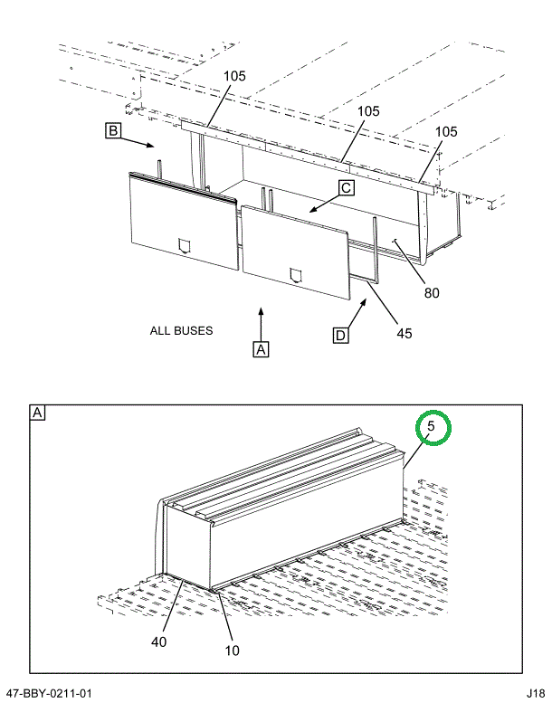 2237312C94 BOX, BUS BODY, ASSY LUGGAGE 11