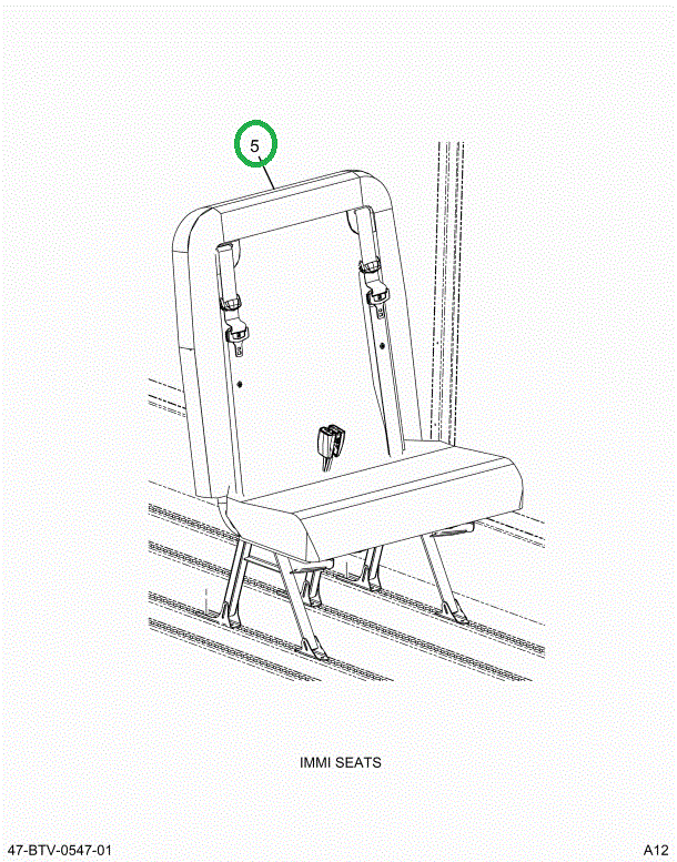2238583C91 Seat, Left Hand, 30 Gen4 3pt 4