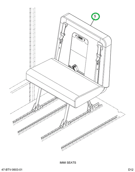 2238602C91 Seat, Right Hand, 30 Gen4 3pt