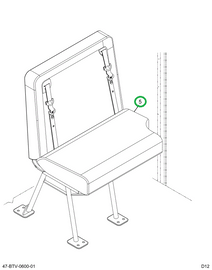2238639C91 Seat, Automatic Flip, L 36 Gen
