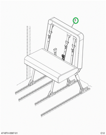 2238675C91 Seat, Right Hand, 39 Gen4 3pt