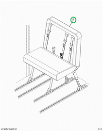 2238677C91 Seat, Right Hand, 39 Gen4 3pt