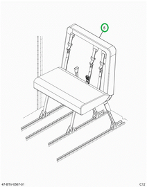 2238685C91 Seat, Right Hand, 39 Gen4 3pt