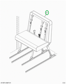 2238689C91 Seat, Right Hand, 39 Gen4 3pt