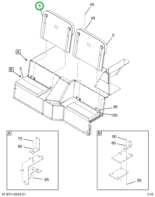2238733C93 Seat, 39 Gen4 3pt 42pvl Gy Dav