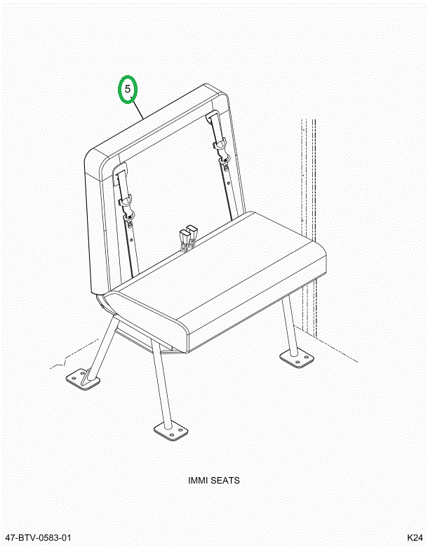 2238739C91 Seat, Left Hand, 36 Gen4 3pt 4