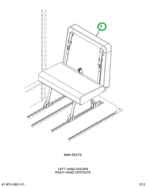 2238747C91 Seat, Left Hand, 36 Gen4 3pt 4