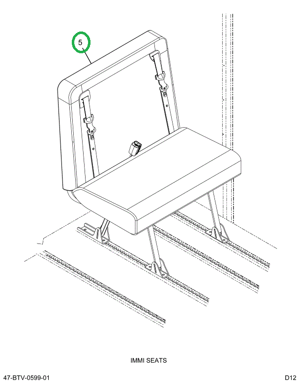 2238763C91 Seat, Left Hand, 36 Gen4 3pt 4