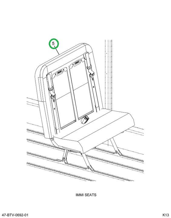 2238797C91 Seat, Left Hand, 36 Gen4 3pt 4
