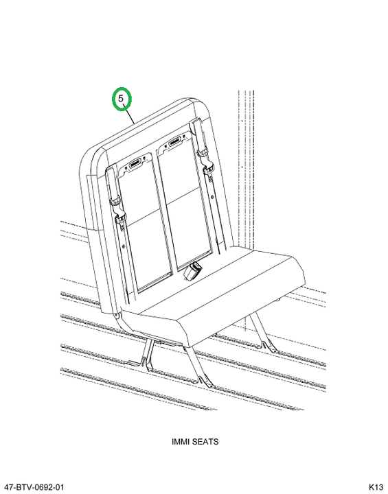2238803C91 Seat, Left Hand, 36 Gen4 3pt 4