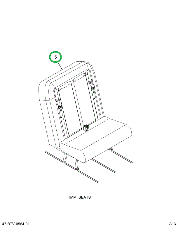 2238809C91 Seat, Lh, 36 Gen4 3pt 42kvr Bn