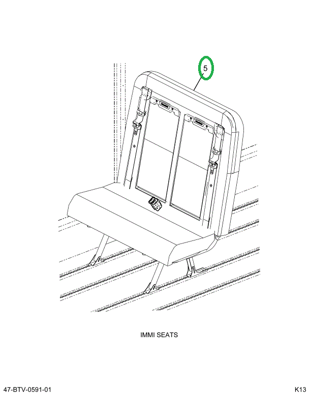 2238818C91 Seat, Right Hand, 36 Gen4 3pt
