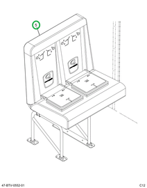 2239394C92 Seat, Lh, Cr 39 4leg Wall 42vn