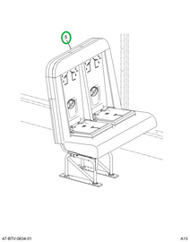 2239396C92 Seat Left Hand Cr 39 4leg Wall