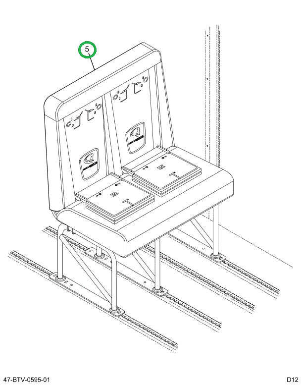 2239478C91 Seat, Left Hand, Cr 39 6leg Tr