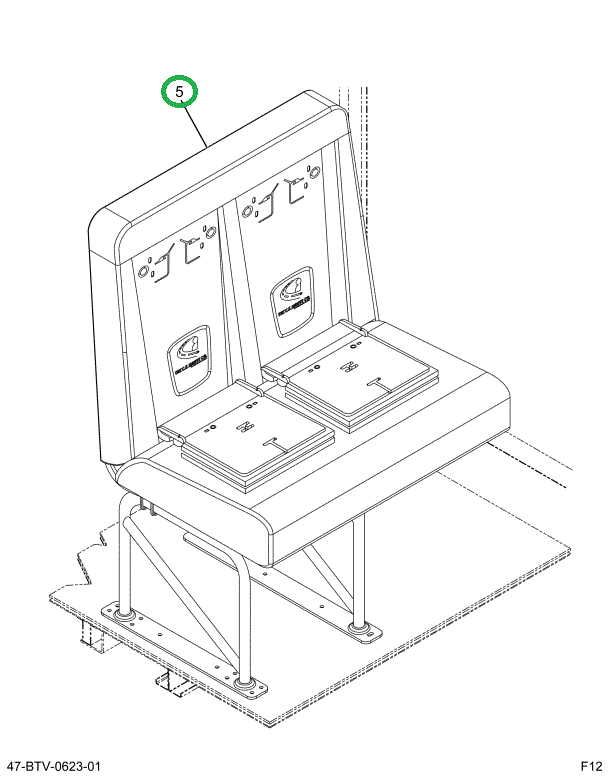 2239526C92 Seat, Left Hand, Cr/ucra 39 4l