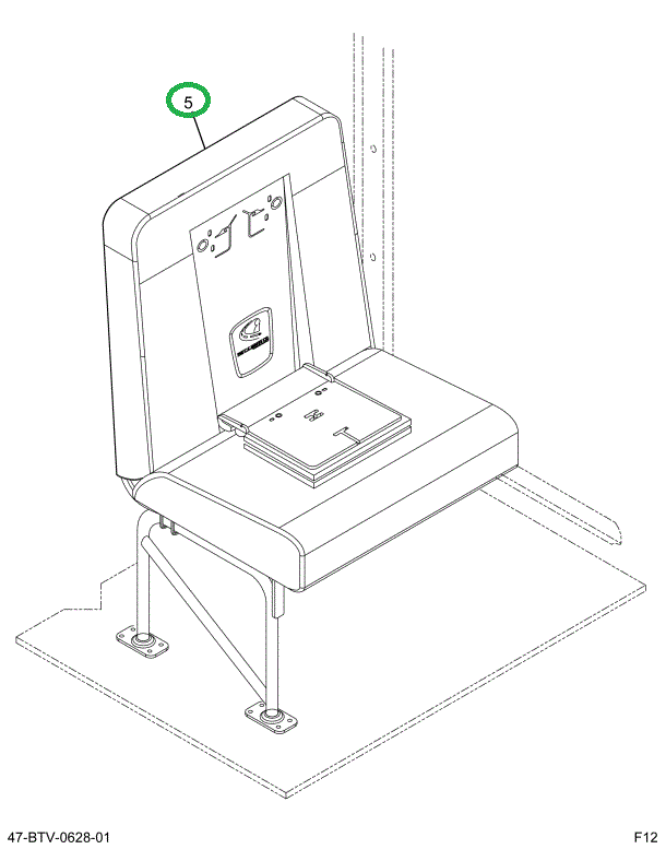 2239586C92 Seat, Left Hand, Cr 30 2leg Wa