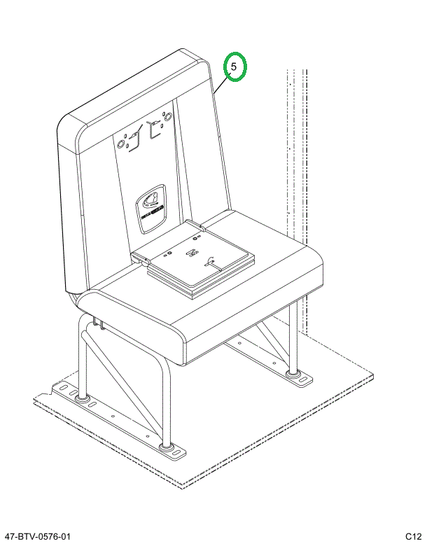 2239646C91 Seat, Left Hand, Cr 30 4leg Tr