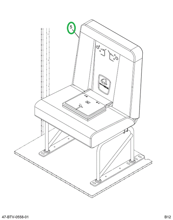 2239676C91 Seat, Right Hand, Cr 30 4leg T
