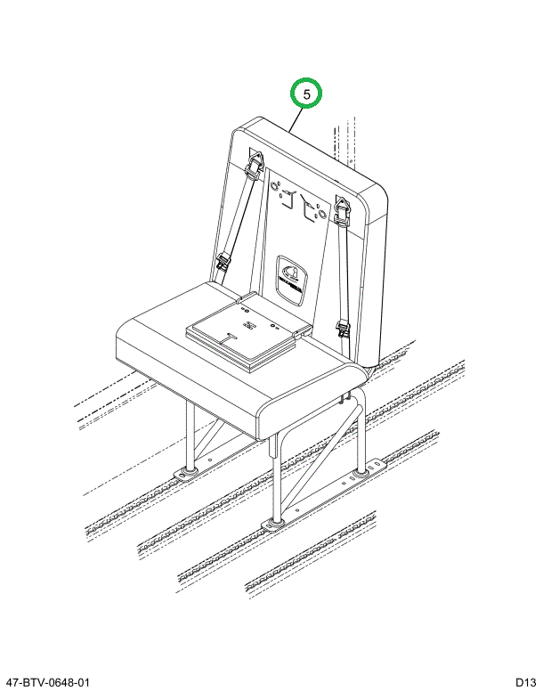 2239814C91 Seat, Right Hand, 3pt/cr 30 4l