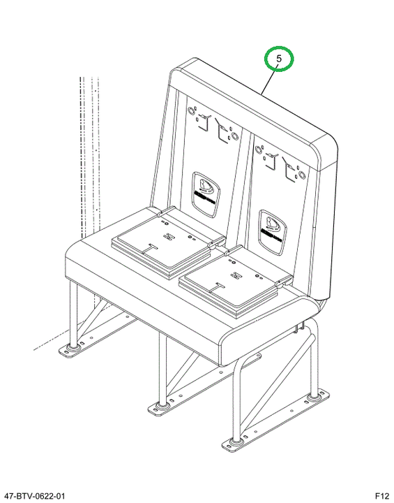 2239874C91 Seat, Right Hand, 39 6leg Truc