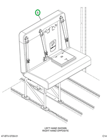 2240233C92 Seat, Left Hand, 3pt/cr 39 4le