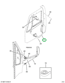 2240251C92 Mirror, Rear View, Ext Rosco B