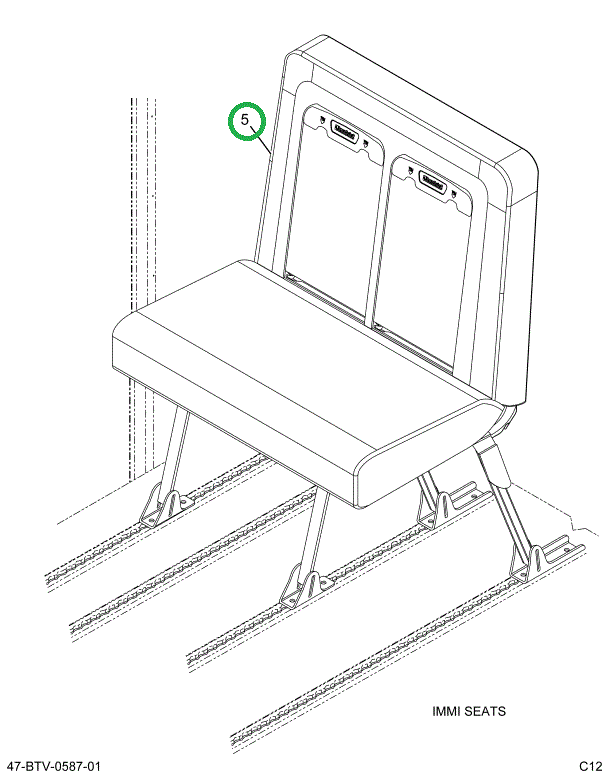 2240471C91 SEAT, RH , 39 GEN4 LAP 42PVL G